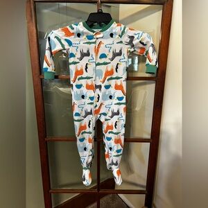 Carter's Animal Print Footie in Orange, Blue, and Green